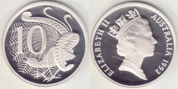 1992 Australia 10 Cents (Proof) A004598